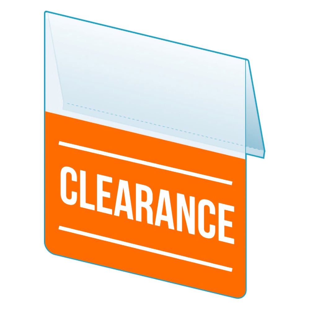 An illustration of the "Clearance" Bib ClearVision ShelfTalkers