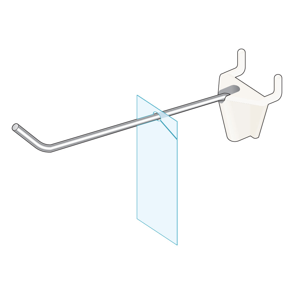 An illustration of the pegboard Inventory tag on a single wire scanning hook