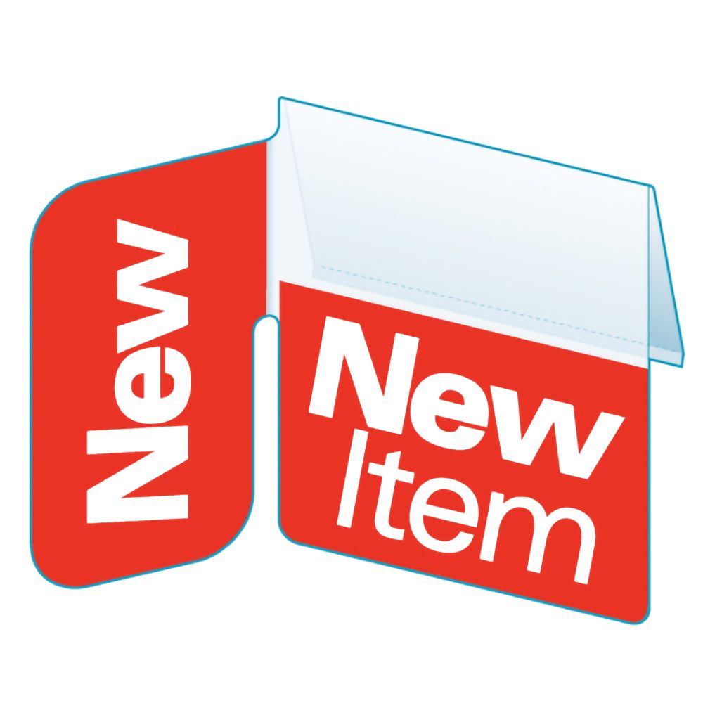 An illustration of the Signature Series "New Item", Right Angle ShelfTalker