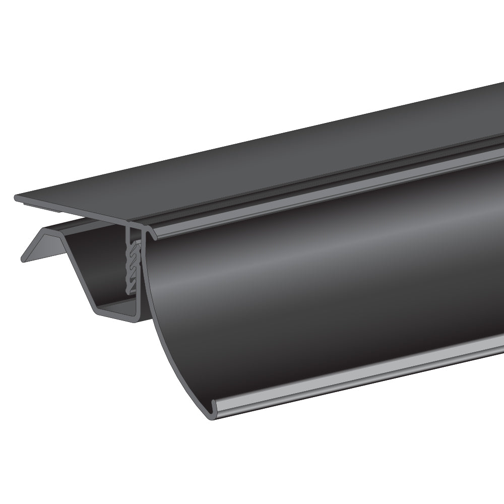 An illustration of the FlexKlip Ratchet, Glass and Single Wire Shelf Adapter in black