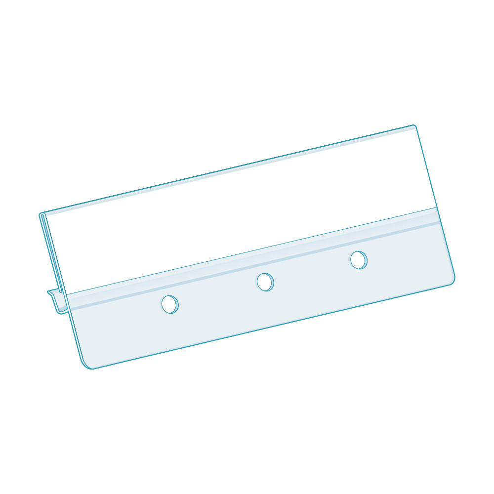 An illustration of the 6" ClearVision SnapNLock Shelf Edge Accessory Holder Product Merchandiser