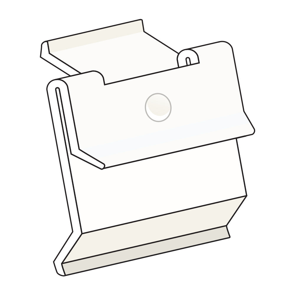 An illustration of the ClipNSnap Clip-In, Flush, with Snap Sign Clip and Grip