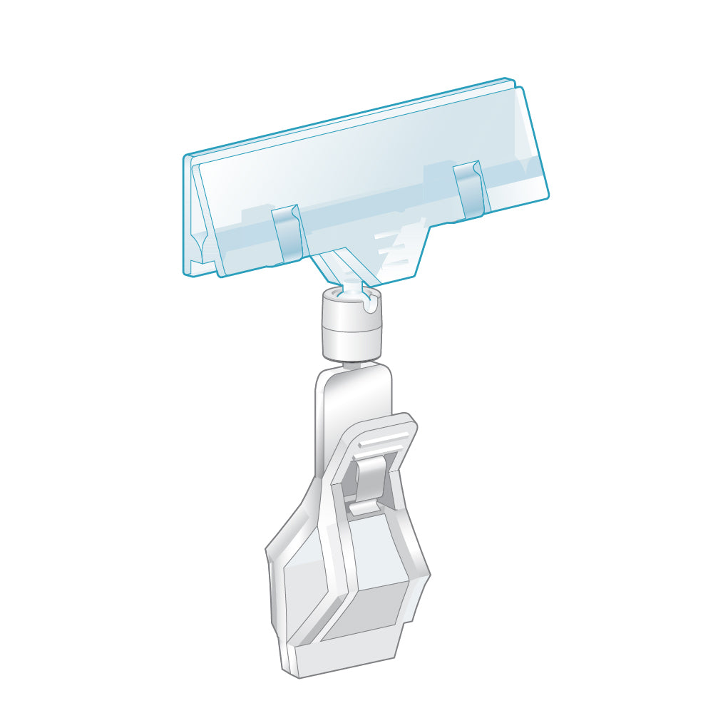 An illustration of the TwistKlip Display Clip with Large Clip in white