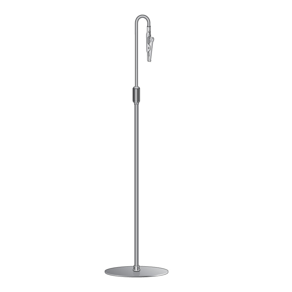 AlliKlip™ Adjustable, Telescopic Goose Neck, Round Plate Sign Holder ...