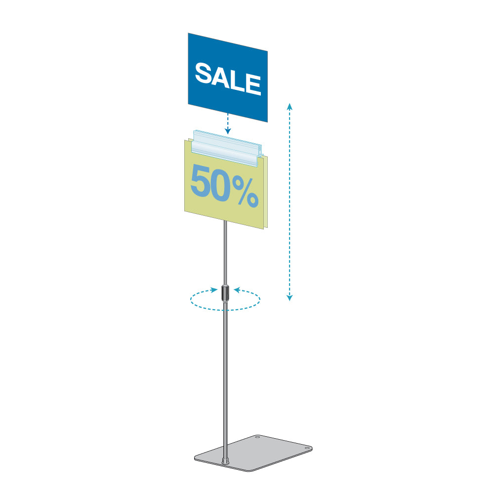 PowerGrip® Three Grip, Telescopic Edge Stem, Adjustable Sign Holder ...