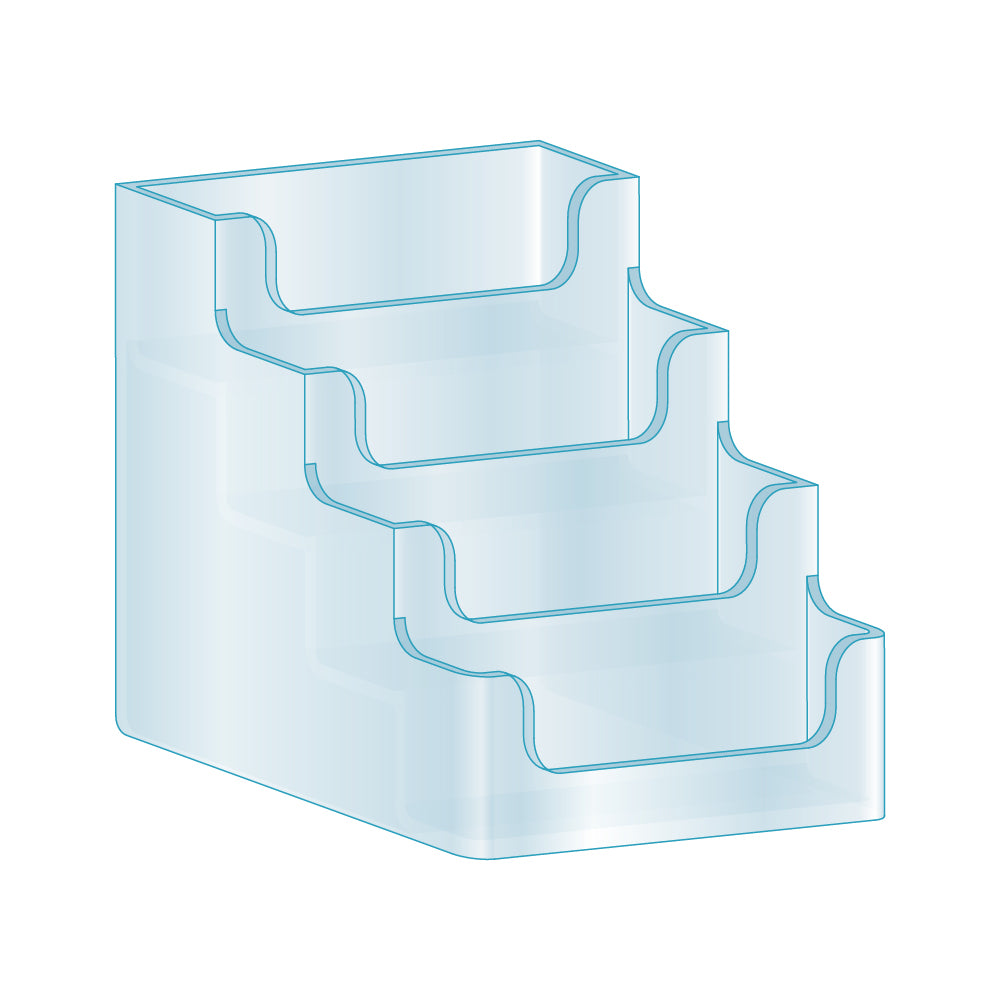 An illustration of the 4-Tiered Business Card Holder