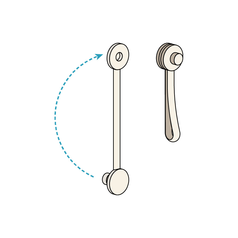 An illustration showing how to use the button clips
