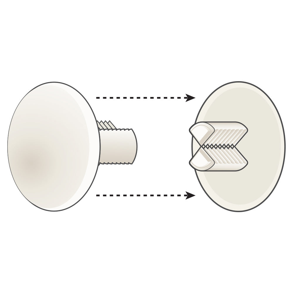 An illustration of the Ratchet Rivet Fastener Display Component in white
