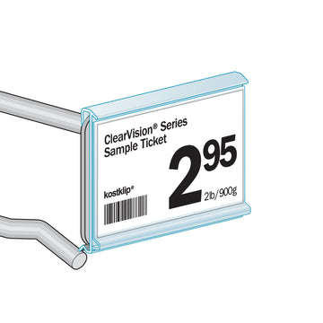 ClearGrip™ White Plastic Self Adhesive Shelf Label Holders - 1 1/4