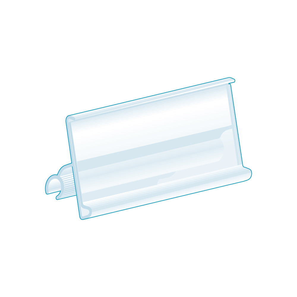An illustration of the small label holder from the ClearVision Adjustable Angle, 0.370-0.750" Range, Large Clip Label Holder