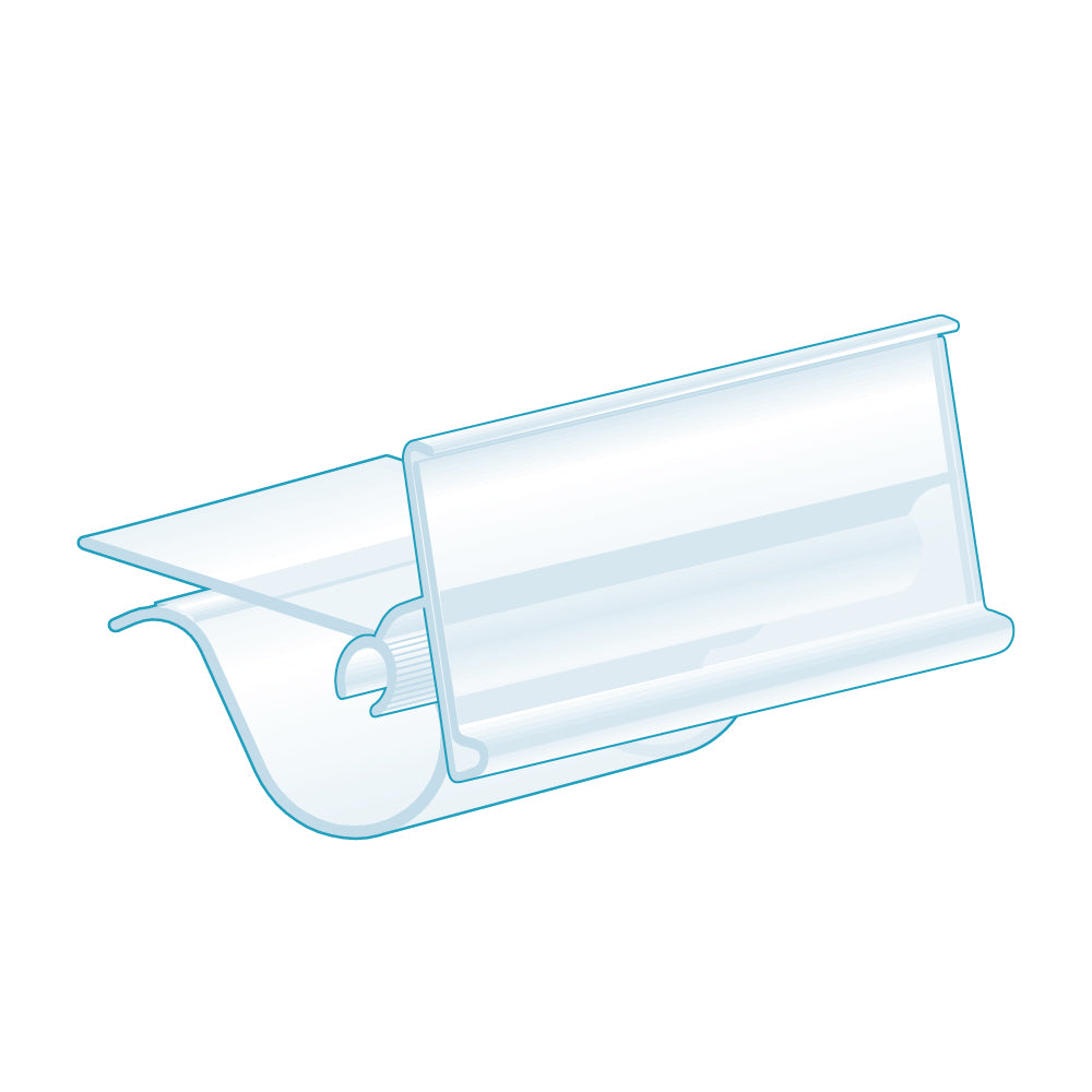 An illustration of the small ClearVision Adjustable Angle, 0.370-0.750" Range, Large Clip Label Holder