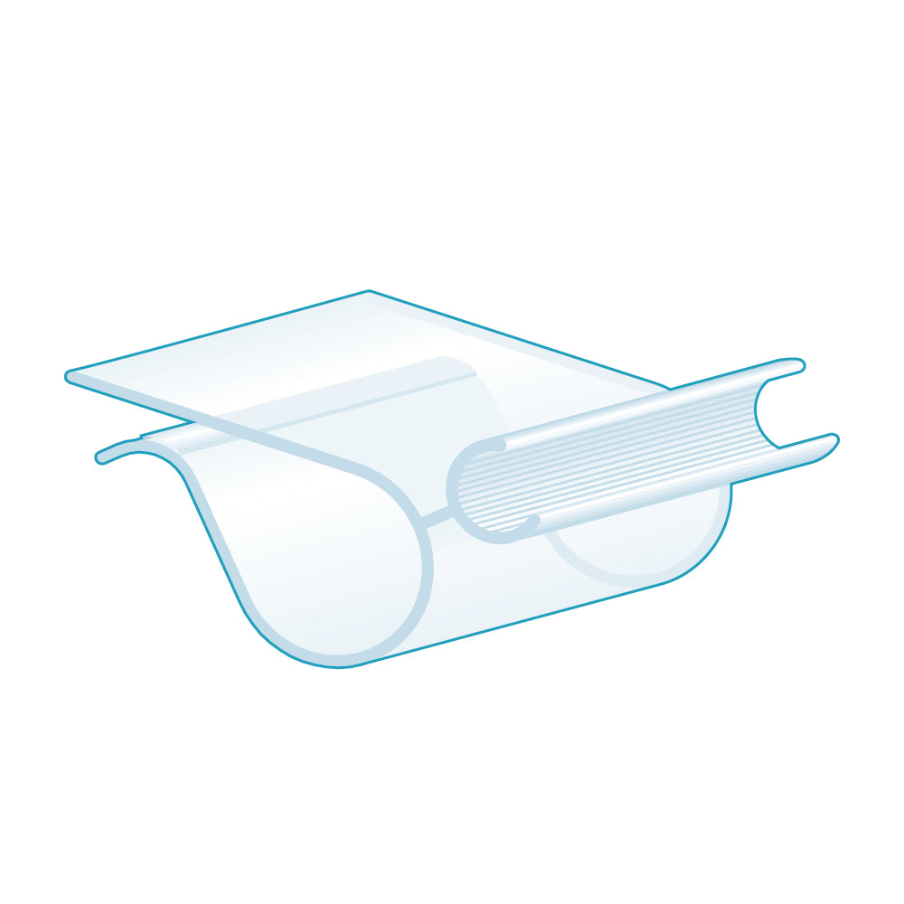 An illustration of the large clip from the ClearVision Adjustable Angle, 0.370-0.750" Range, Large Clip Label Holder