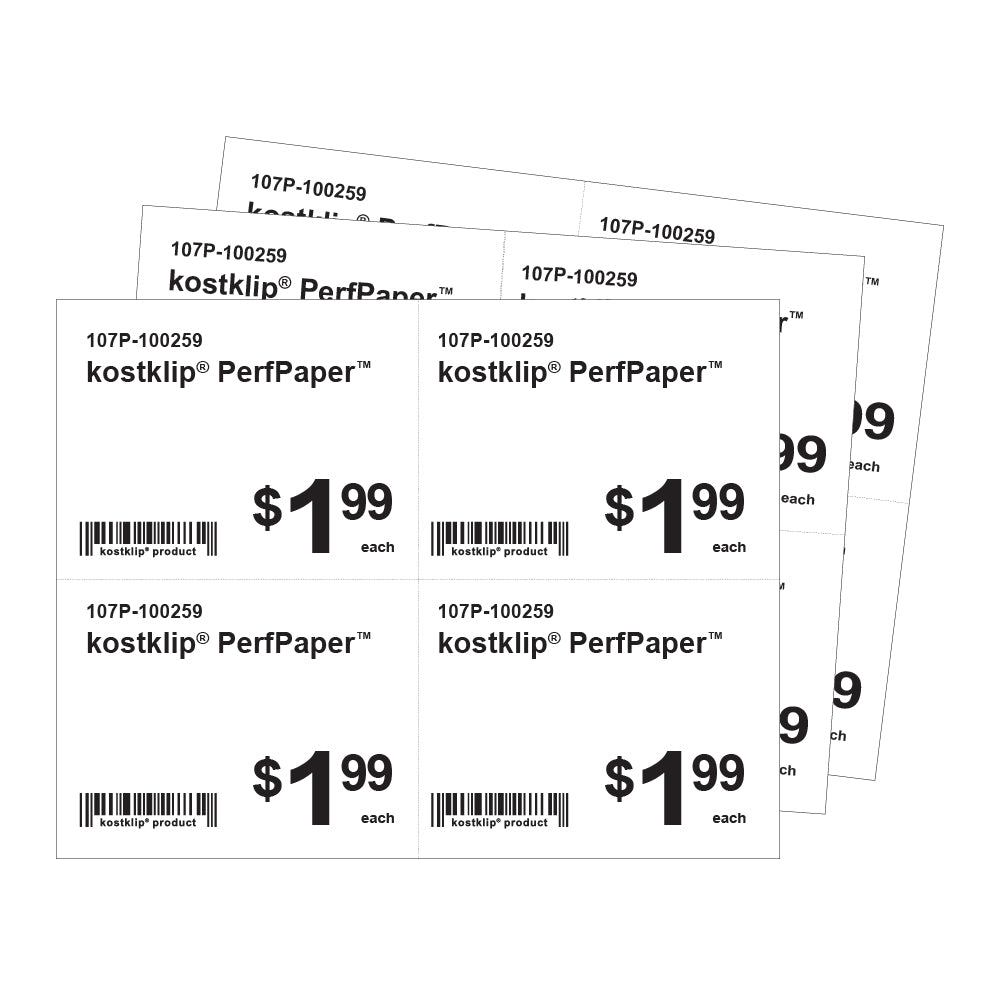 Perforated Sign and Label Paper, kostklip – kostklip®