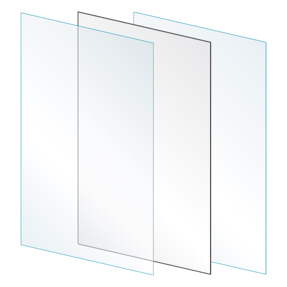 An illustration of the PVC sheet sign protectors and foam board backing for outdoor WalkTalkers