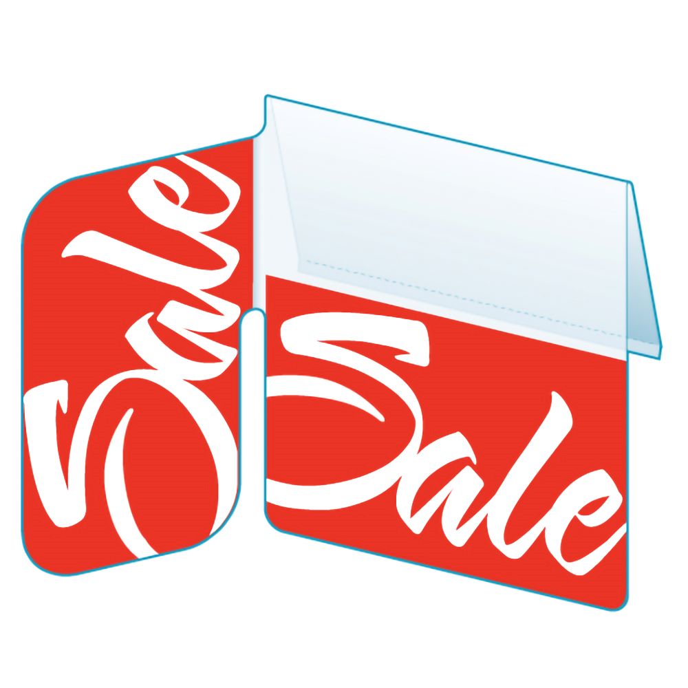 An illustration of the Signature Series "Sale", Right Angle ShelfTalker