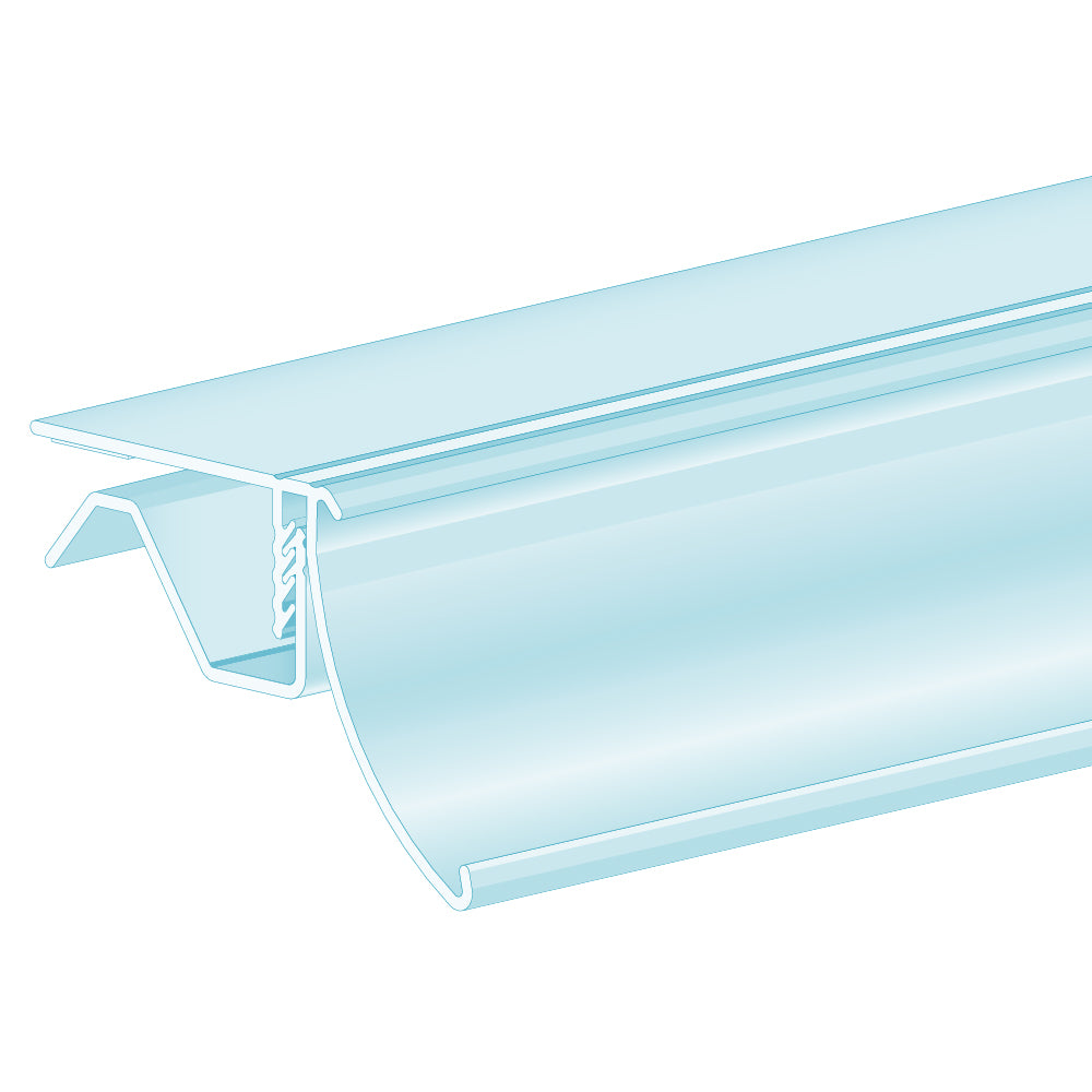 An illustration of the FlexKlip Ratchet, Glass and Single Wire Shelf Adapter in clear