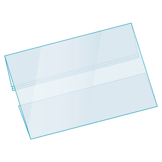 An illustration of the ClearVision Clip-Over, Top-Position ShelfTalker