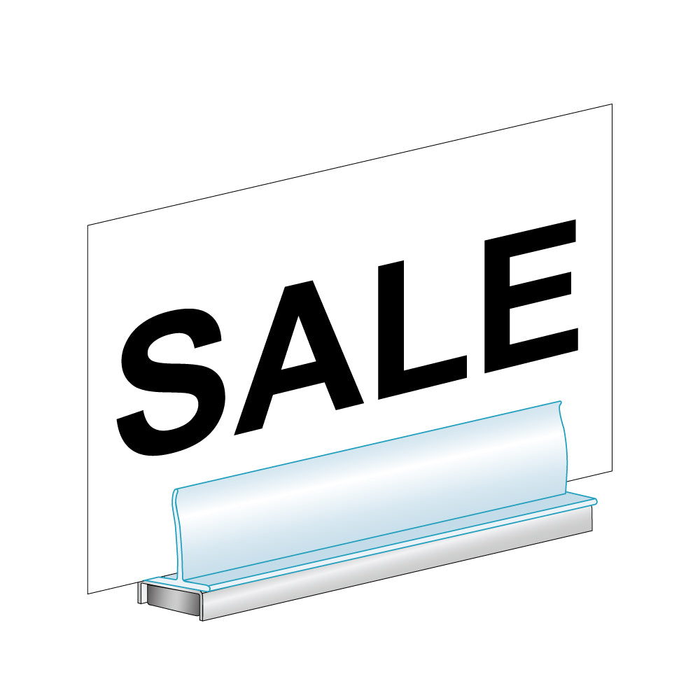 An illustration of the T-Style, Card Sign Clip with a magnetic base holding a "sale" sign