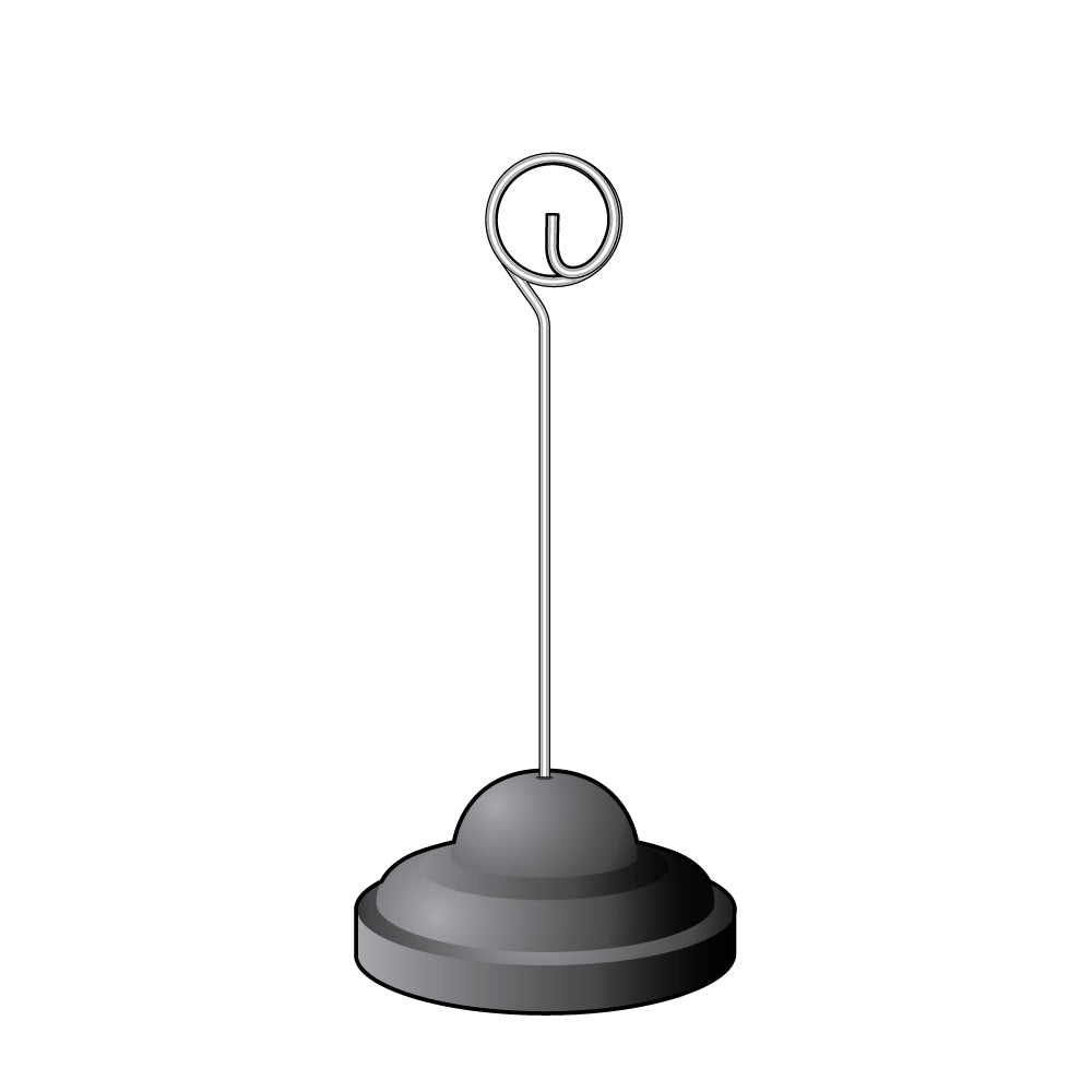 An illustration of the 3 inch Spiral Clip, Contour Base Sign Holder