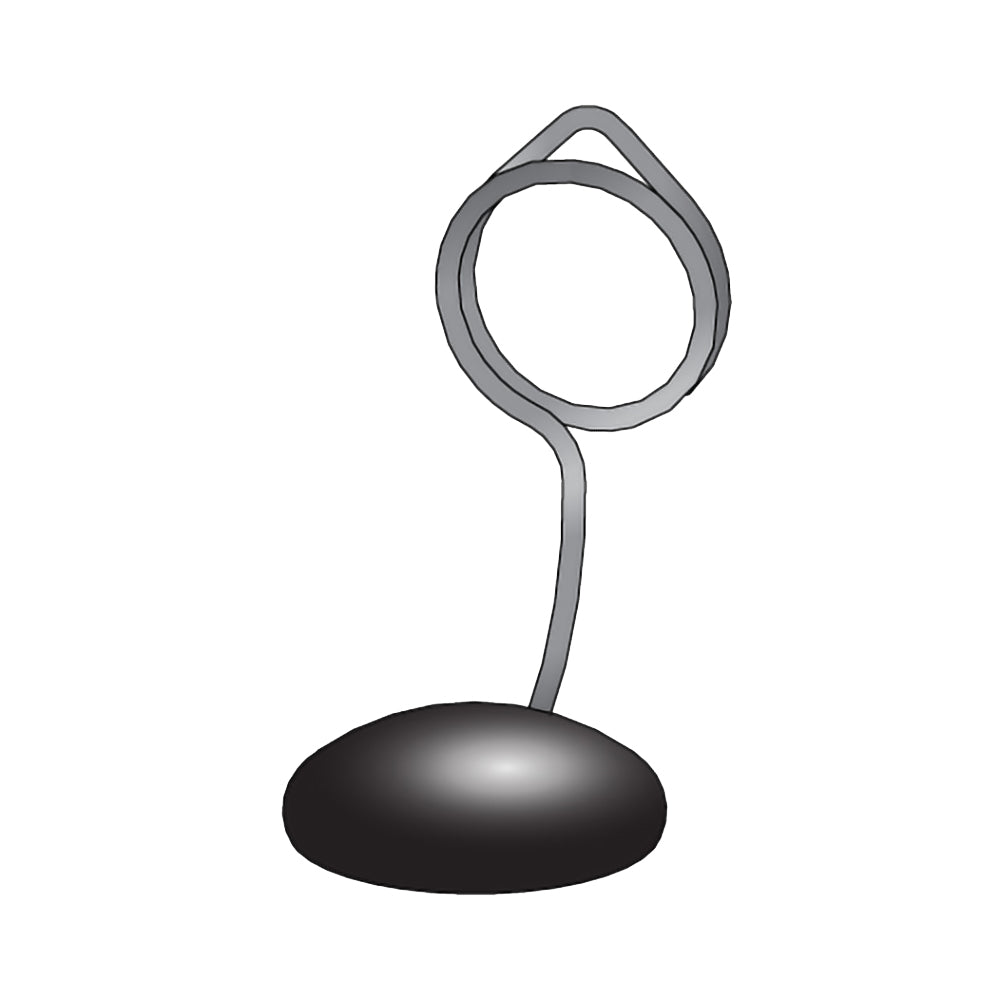 An illustration of the Vinyl Base, Spiral Clip Sign Holder in black