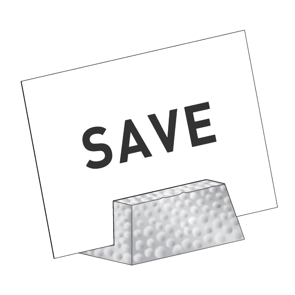 An illustration of the Textured Finish, Trapezoidal Sign Holder holding a "sale" sign