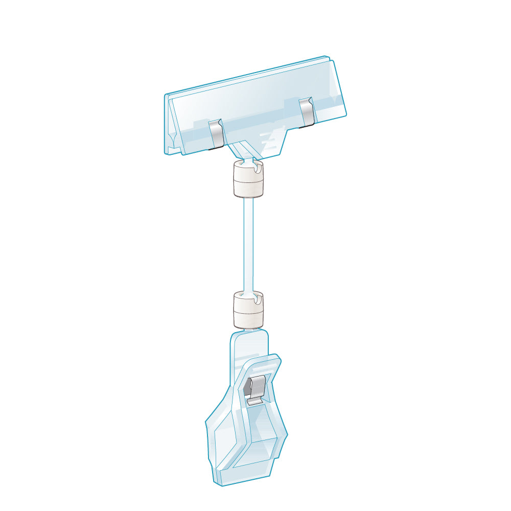 Display Clips Technology TwistKlip™ Display Clip with Large Clip, Short Extension, kostklip ...