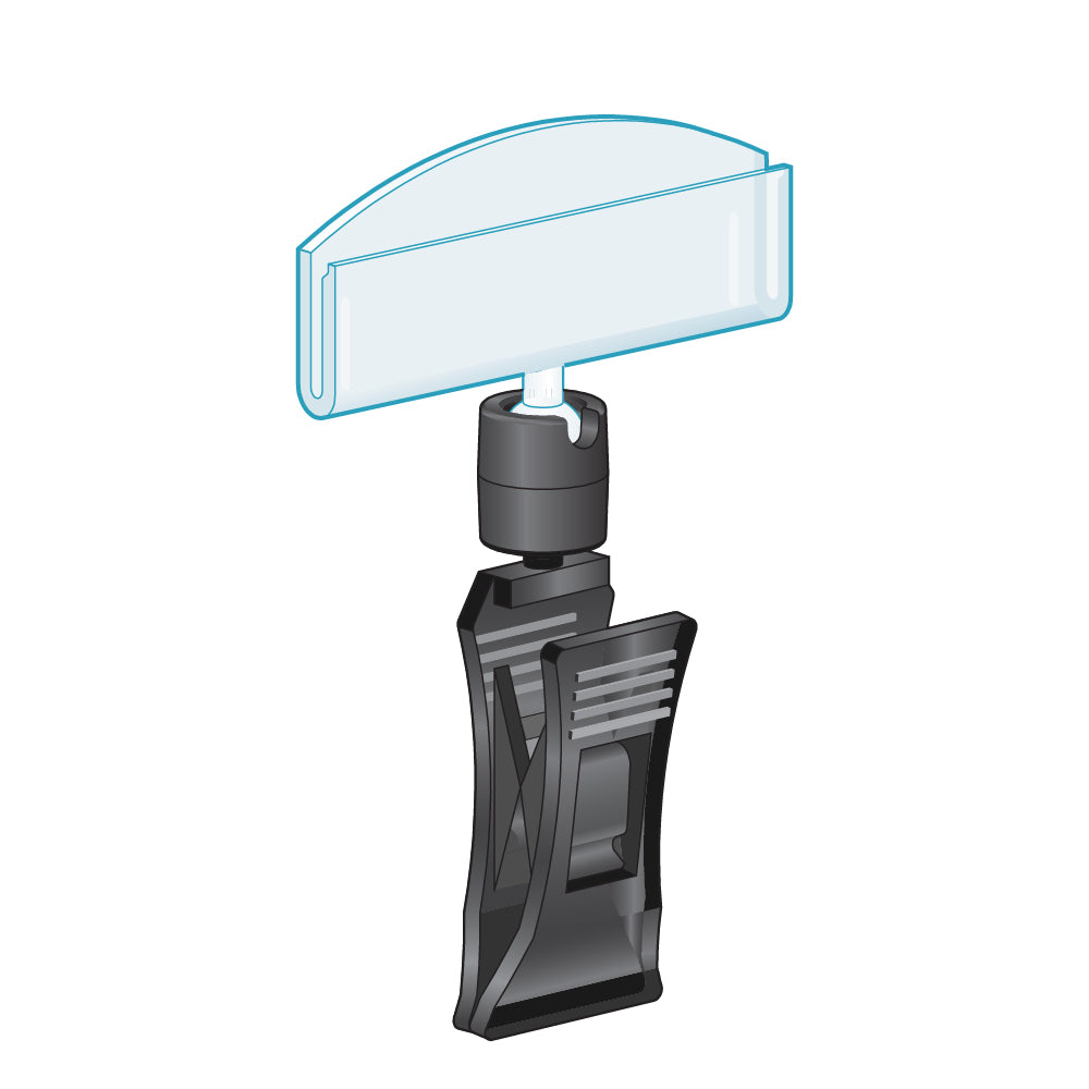 An illustration of the TwistKlip Wide Card Holder with Small Clip in black