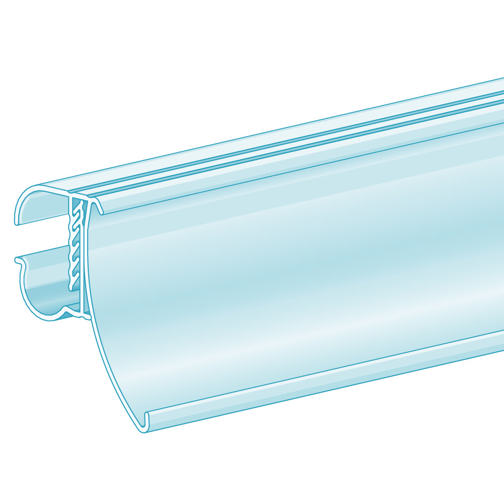 An illustration of the FlexKlip Small Shelf Adapter in clear, assembled