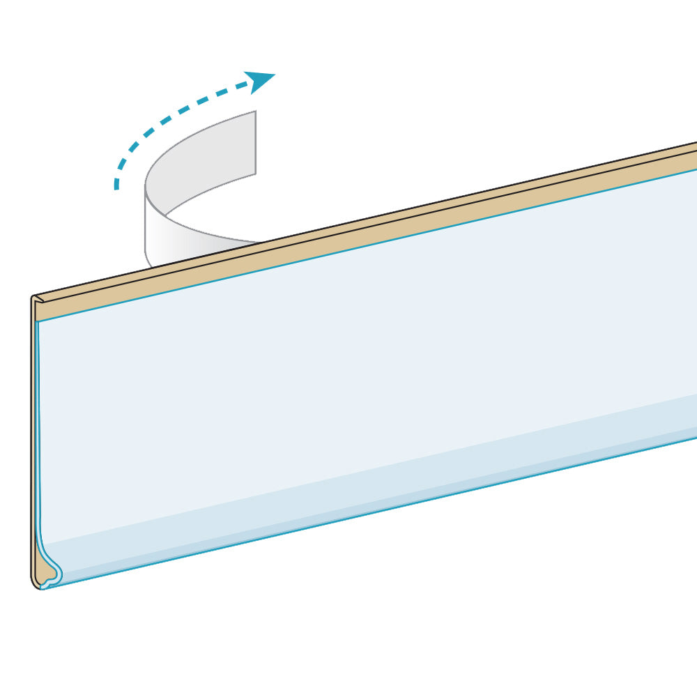 An illustration of the ClearVision Flat Mount Ticket Molding in sahara