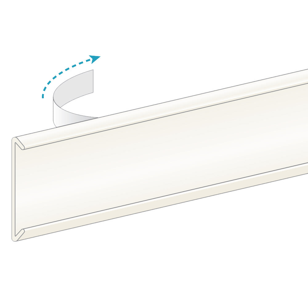 An illustration of the Flat Mount, Windowless Ticket Molding in white