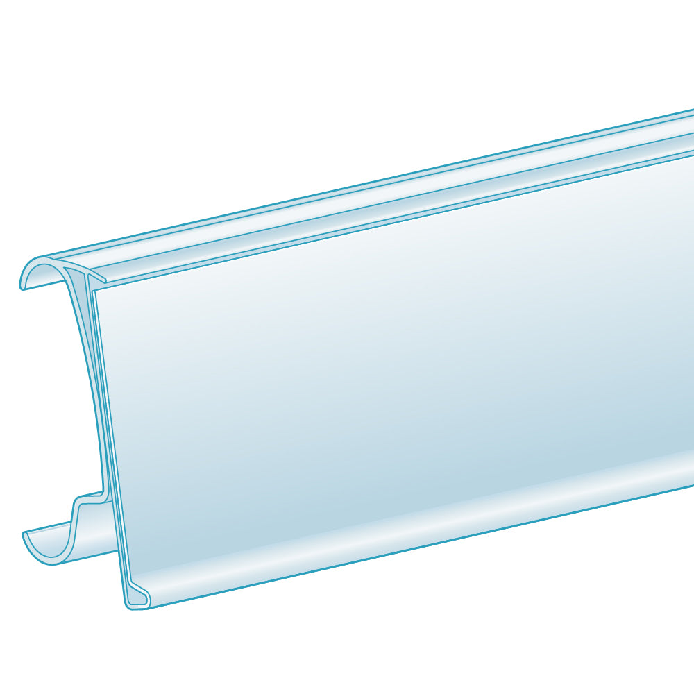 An illustration of the ClearVision Metro Style, Hinged Ticket Molding in clear