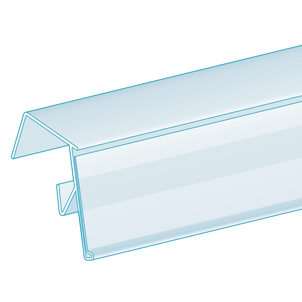 An illustration of the ClearVision 0.75" Thick Bread Rack Ticket Molding