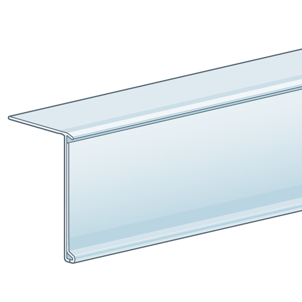 An illustration of the ClearVision Top Mount, Hinged Ticket Molding
